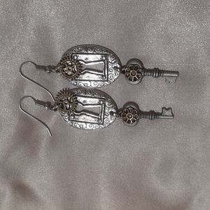 Steampunk , goth , reinassance earrings.